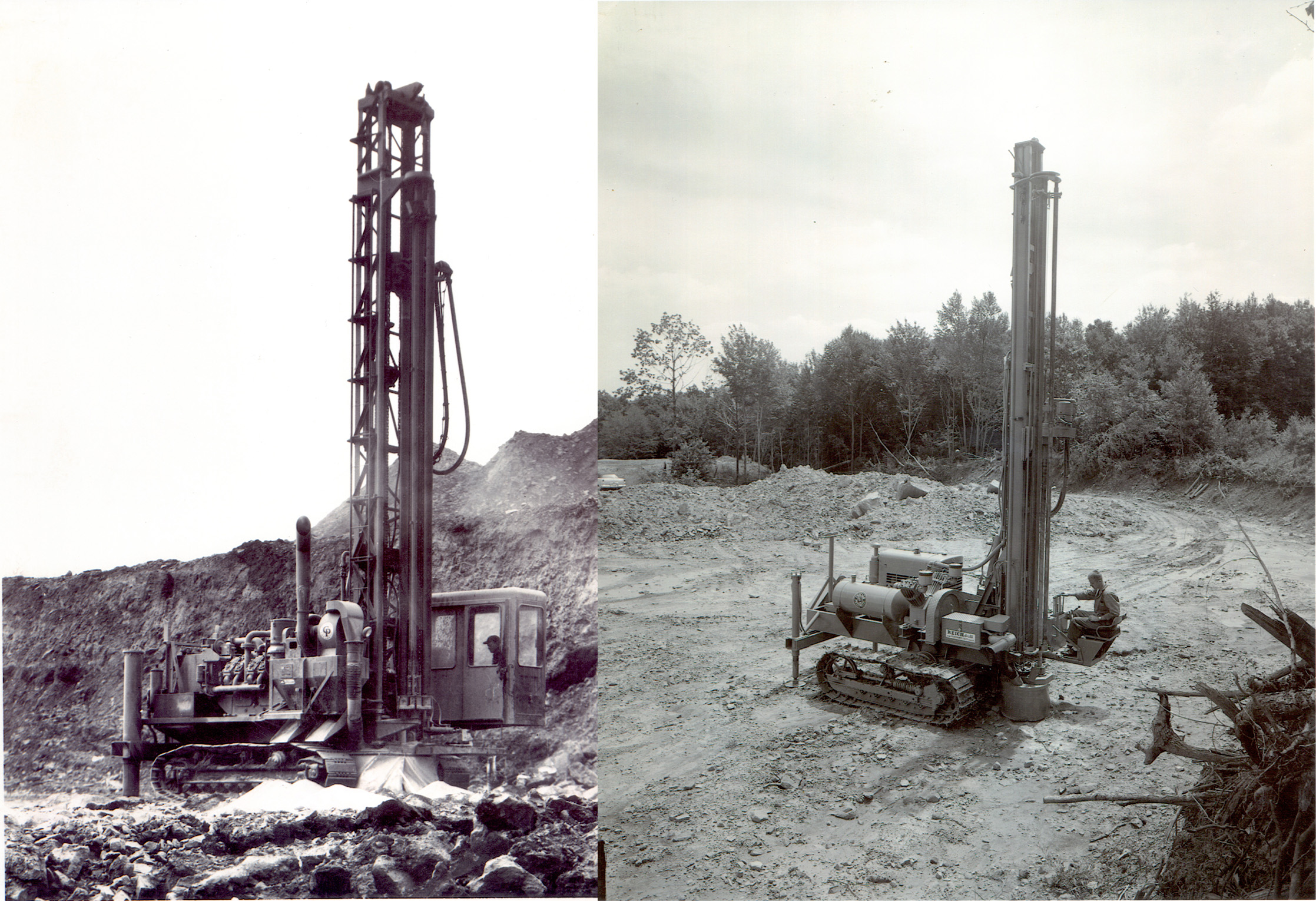 Old Reichdrill drill rigs